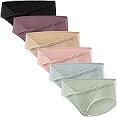 HBselect 6 PACK Maternity Underwear Cotton Maternity Panties Healthy Pregnancy Postpartum Underwear Under Bump Bikinis