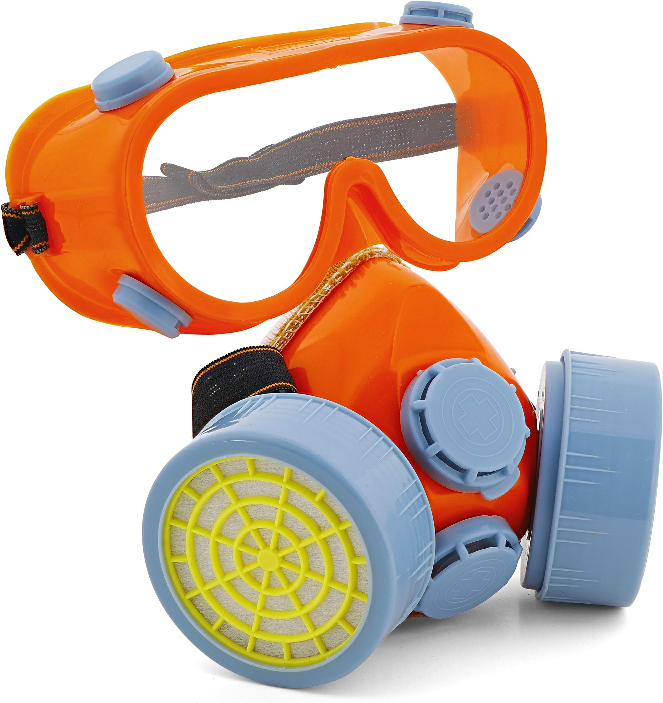 Twin Cartridge Respirator Professional Respiratory Mask with Safety Goggles Full Face Organic Vapor Reusable Respirator for Gas, Paint Spray, Chemical By Drixet