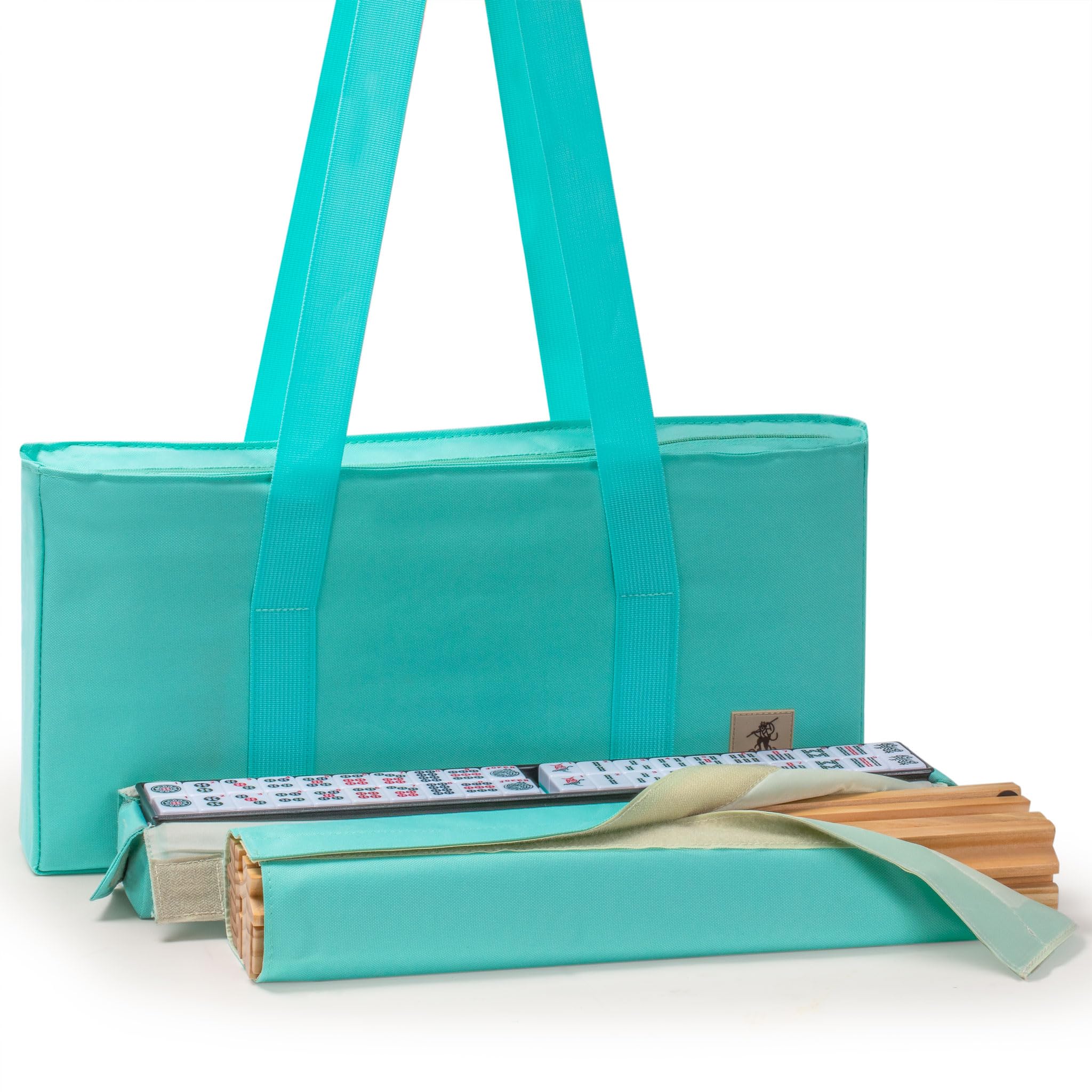 Yellow Mountain Imports American Mahjong Set, Pepper with Soft Case, Racks with Pushers, Wright Patterson Betting Coins, Dice, & Wind Indicator