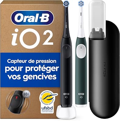 Brosses à Dents Electriques iO 2, 2 Brossettes, Noir, Vert