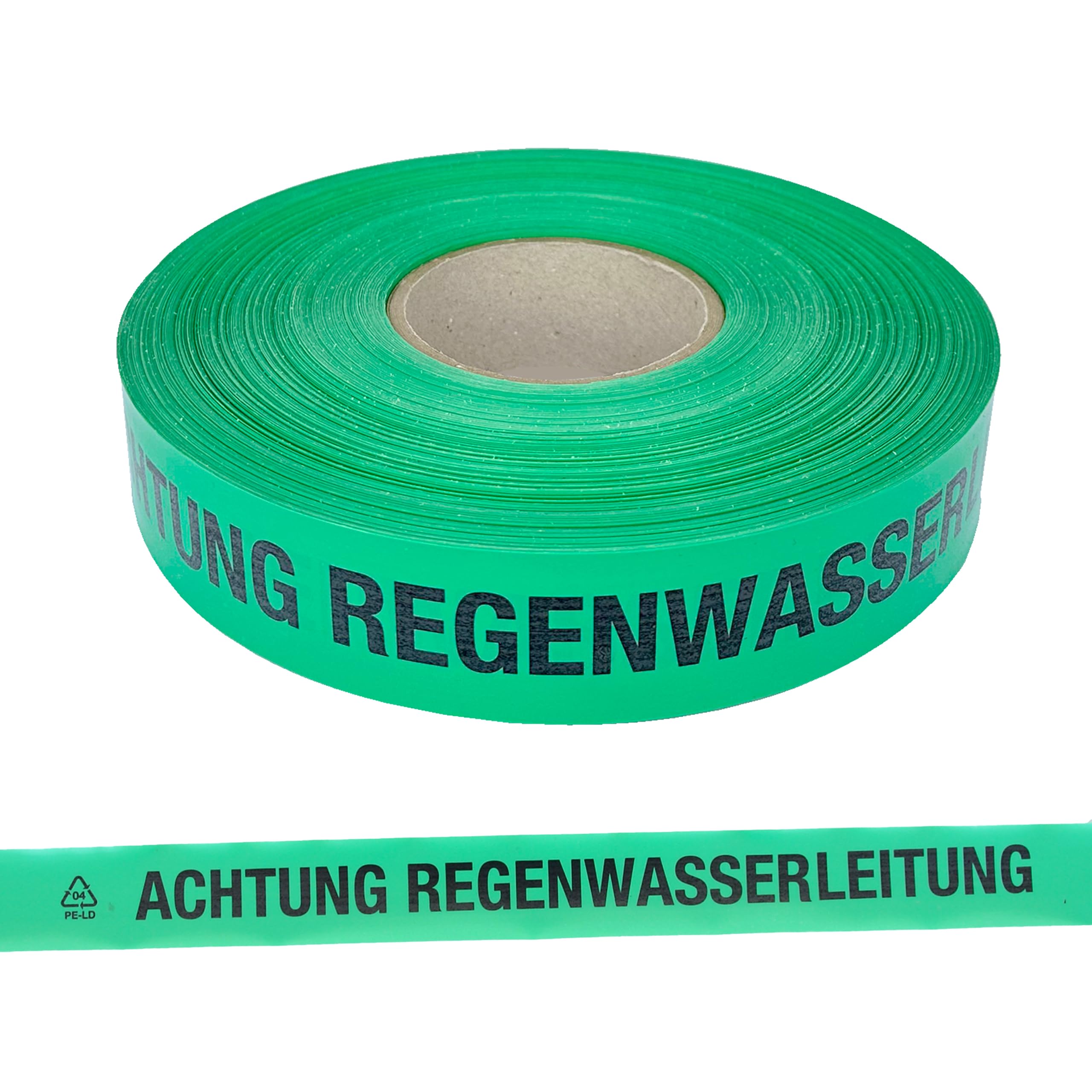 PremSecure Road Warning Tape Warning Rainwater Pipe Warning Tape Waste Water Dirty Water Line 250 m Tracing Tape Green Black 40 mm Wide
