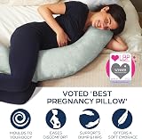 Niimo XXL Pregnancy Pillow & Nursing Pillow 100% Cotton Cover view 2
