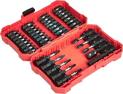 Amazon Basics 42-Piece Impact Screwdriver Bit Set Phillips Slotted Torx Variety