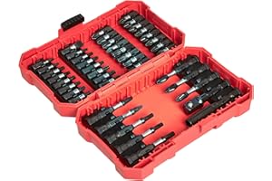 Amazon Basics 42-Piece Impact Screwdriver Bit Set Phillips, Slotted and Torx, One Size
