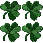 【4 PCS Large Size】 St Patricks Day Iron On Patches Shamrock Patches Clover Iron On Patches Lucky Patches Accessories for Women
