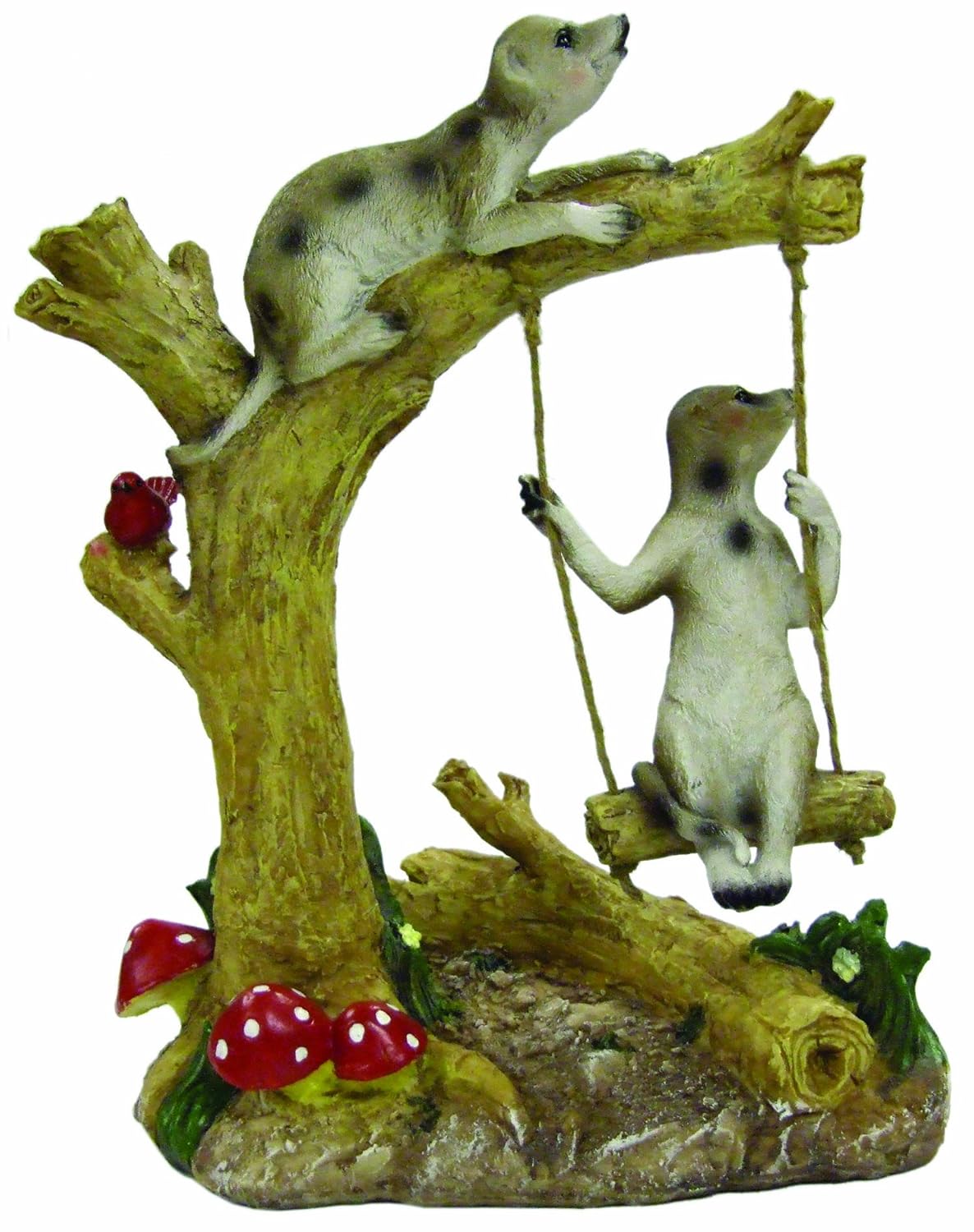 Collectable Meerkat On Swing Garden Ornament Amazon.co.uk Garden
