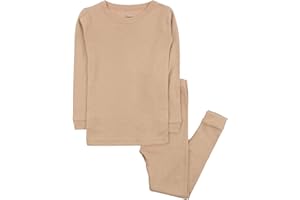Leveret Kids Pajamas Boys & Girls Solid Colors 2 Piece Pajama Set 100% Cotton (Size 2-14 Years)