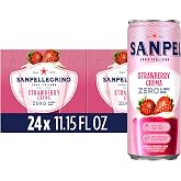 Sanpellegrino Crafted Soda Italiana, Strawberry Crema, 24 Pack | Italian soda with real fruit juice, 0g added sugar, <20 calories, and Vitamin B6 &amp; Magnesium for feel-good moments.
