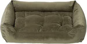 Amazon.com : Jax and Bones Plush Velour Nest Dog Bed, Kale ...