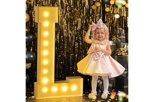 YBQZ Marquee Light Up Letters, 4FT Marquee Letters Large Light Up Letters for Baby Shower Birthday Wedding Party Decor, Big Mosaic Letters for Party Decorations,Marry Me Light Up Letters Foam Letter L