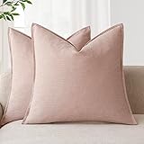 Foindtower Pack of 2, Decorative Linen Solid Throw