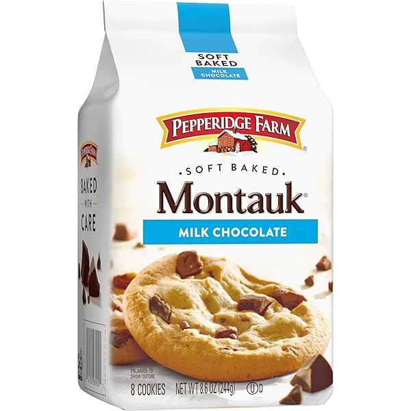 PEPPERIDGE FARM MONTAUK SOFT BAKED MILK CHOCOLATE CHUNK COOKIES, 8.6 OZ BAG (8 COOKIES)