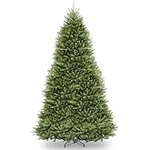 National Tree Company 12ft Unlit Dunhill Fir Artificial Full Christmas Tree | 7,794 Tips, Includes Stand, Green