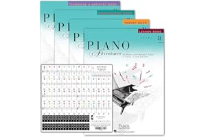 FABER PIANO ADVENTURES Piano Adventures Level 3A Learning Library Set By Nancy Faber - Lesson, Theory, Performance, Technique & Artistry Books & Juliet Music Piano Keys 88/61/54/49 Full Set Removable Sticker