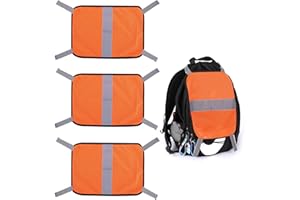 Watayo Blaze Orange Safety Panel- Blaze Orange Panel Hunting Mesh- Orange Tent Backpack Cover Safety Panel with Reflective Strips for Field Hiking Camping Biking