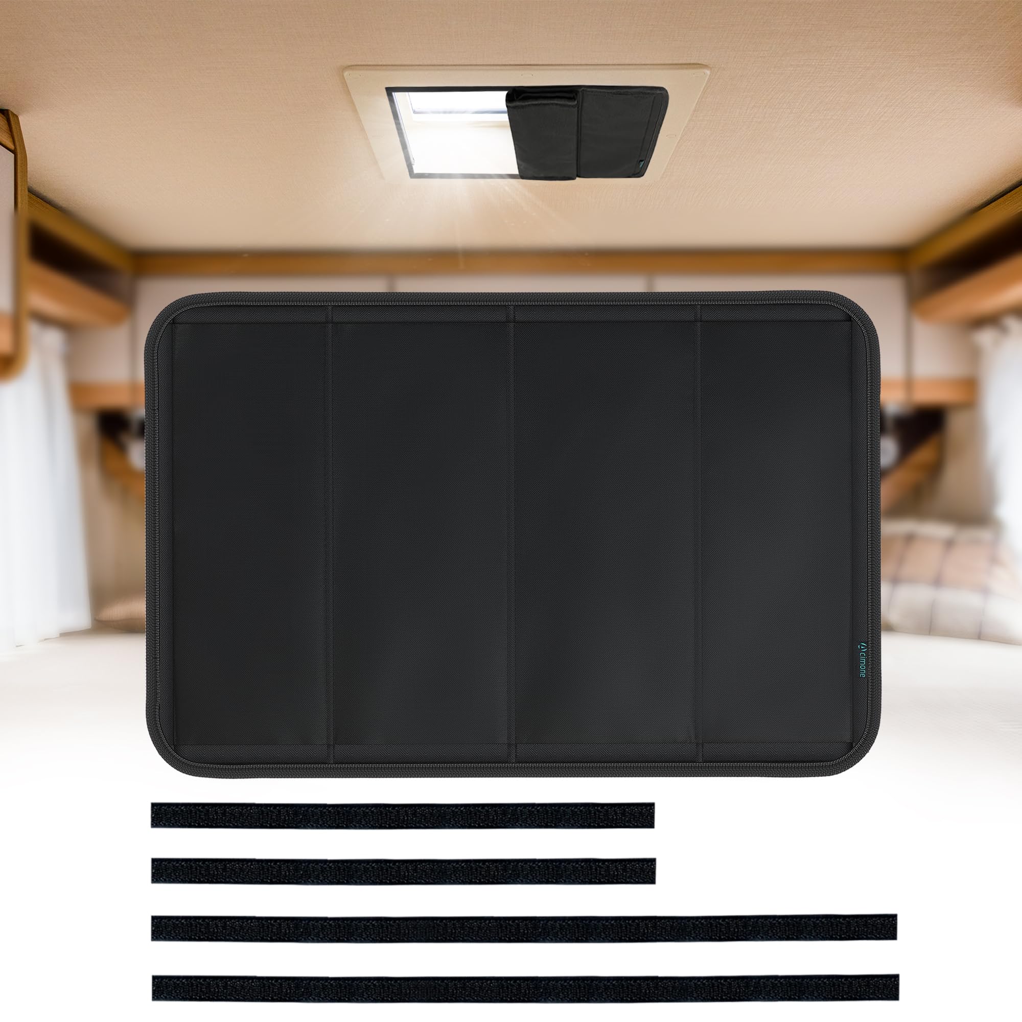 Photo 1 of ACIMONE RV Skylight Window Shade, 23.25" x 15.25", Foldable Skylight Window Sun Shade for RV, Camper & Trailer, Premium 600D Oxford Blackout & UV Protection, Ideal Blinds, No-Tool Installation