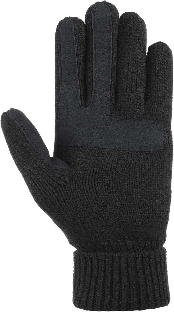 Isotoner Women S Smartouch Solid Triple Cable Knit Glove With Palm Patches
