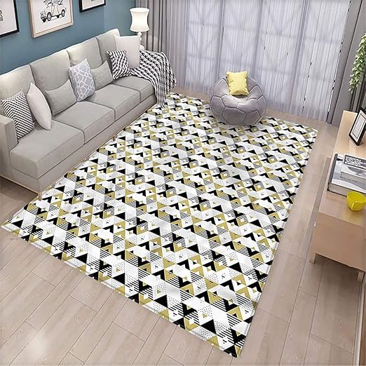 Geometric Balcony Floor mat Triangles and Stripes