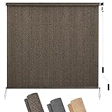 KELIXU Patio Shades Roll Up Outdoor Blind, 8’ W x