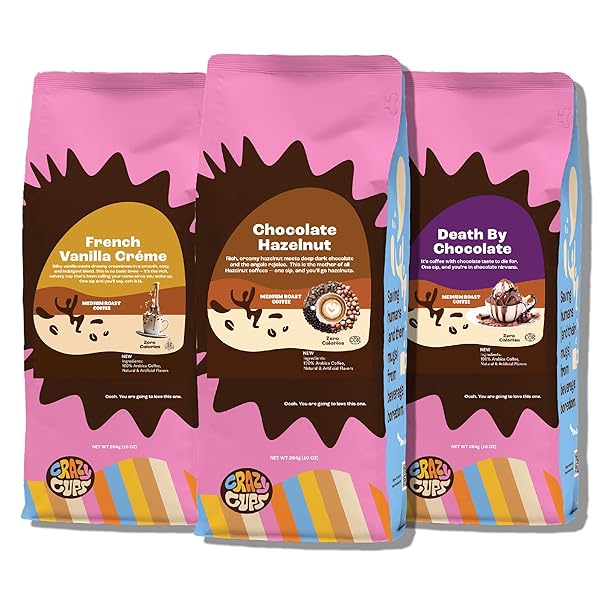 CRAZY CUPS FLAVORED GROUND COFFEE VARIETY PACK, INCLUDES...