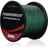 RUNCL PowerBraid Fishing Line 4/8/9 Strands, Braided Fishing Line 300/500/1000Yds - Seamless Weaving Tech, Enhanced Coating Tech, Zero Stretch, High Sensitivity, Smaller Diameter - Braid Line 15-115LB