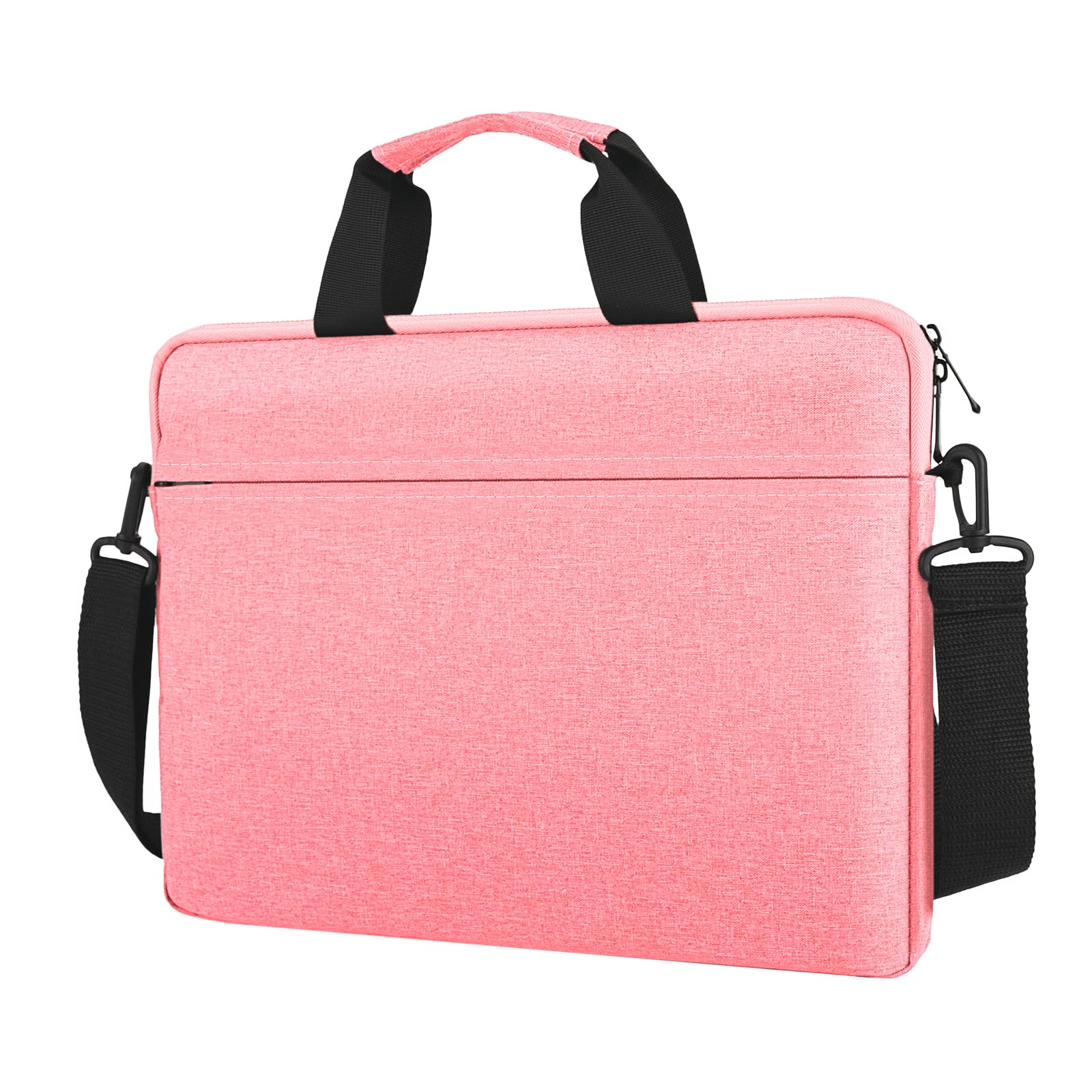 jooeer Laptop Sleeve Case 13 14 15 Inch for 13-14" Chromebook Notebook 15" MacBook Air Pro M2 M1 Surface Laptop 3/4/5, Protective Waterproof Padded Shoulder Bag with Strap Handle, Pink