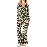 Amazon Essentials Women's Satin Long Sleeve Shirt and Pant Pajama Set