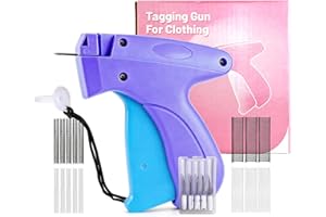 Dual-Size Professional Stitch & Tag Gun: 1-Inch Fasteners for Retail Tagging, 1/4-Inch for Fabric Repair. Handheld Portable T