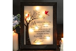 YLOVAN Sympathy Gift, LED Memorial Shadow Box 8" x 10", Thoughtful Bereavement Gift / Memorial Gifts for Loss of Mother Father, Loved One, in Loving Memory of Mom, Funeral Gift for Loss of Family Number