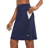 Viodia Women's 20" Knee Length Skorts Skirts UPF50+ Athletic Tennis Golf Skirt for Women Casual Summer Skirts