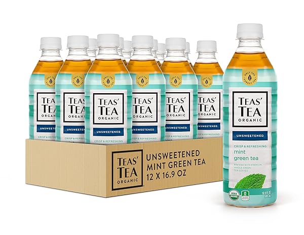 TEAS’ TEA UNSWEETENED MINT GREEN TEA 16.9 FL...