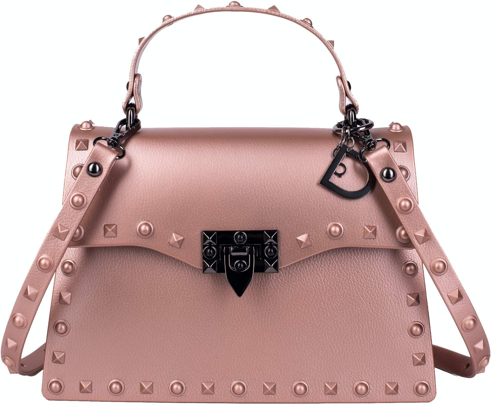 Carteras de Mujer Bolsos Rosado Studded Bags for Women Handbags Purses Clearance Crossbody Lady Fashionable Jelly Clutch Inspired Hippy Love Marca Hand Rock Fashion Oferta Crossover Party (Pink Mini)