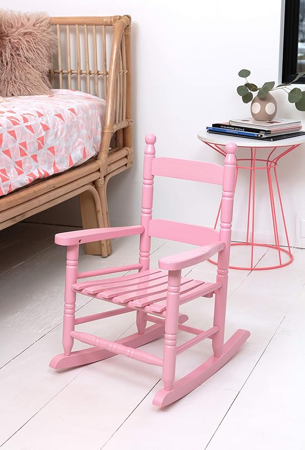 light pink rocking chair