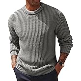 PJ PAUL JONES Mens Sweater Crewneck Knit Sweaters Casual Textured Pullover Sweater