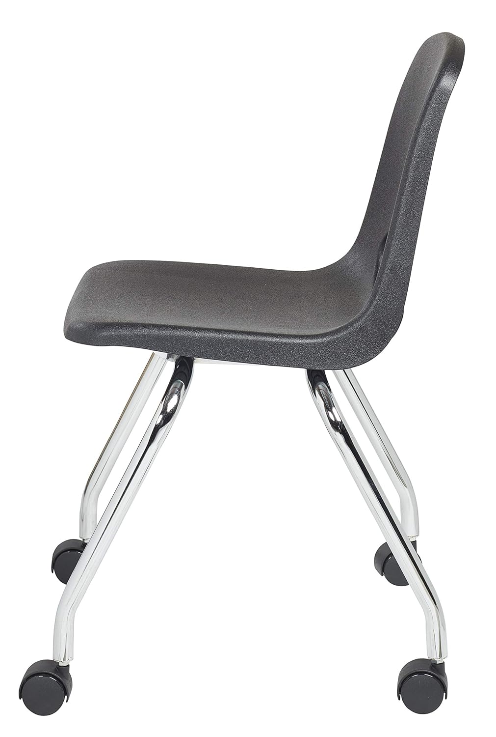 Factory Direct Partners - 10372-BK -10372 18" Mobile School Chair with Wheels for Kids, Teens and Adults; Ergonomic Seat for in-Home Learning, Classroom or Office - Black (2-Pack): Industrial & Scientific