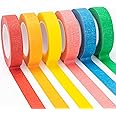 OWLKELA Colored Masking Tape 0.6" x 16 Yard Per Roll, 6 Rolls Rainbow Colors Painting Tapes, Painters Tape, Craft Tape, Labeling Tape, Paper Tape for Crafts & DIY Projects