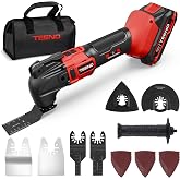 TEENO 20V Cordless Oscillating Tool Brushless, Multi-Tool Kit 4&deg; Oscillation Angle Oscillating Saw, 6 Variable Speeds with Quick-Lock Change System, 26PCS Multitool Blades &amp; Carrying Bag for DIY