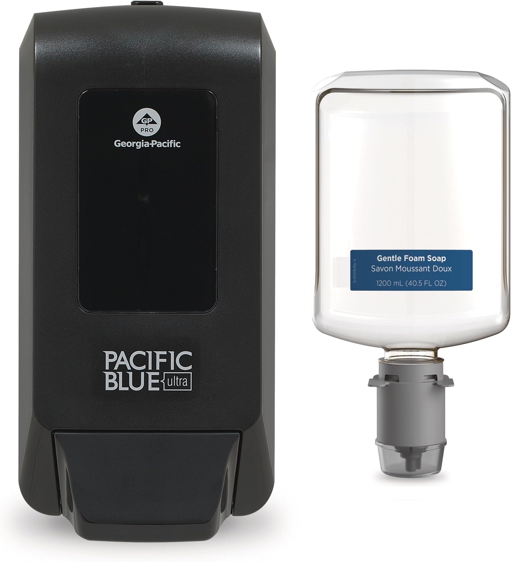 Pacific Blue Ultra Manual Soap Dispenser Trial Kit by GP PRO (Georgia-Pacific), Black, Refill 5305714, [Contains 1 Dispenser (53057) and 1 Soap (43714)]