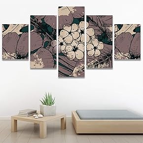 SIGNWIN 5 Panel Canvas Wall Art Modern Art...
