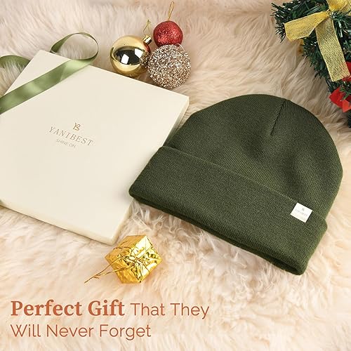 YANIBEST Womens Satin Lined Knit Beanie Hat Acrylic Winter Hats