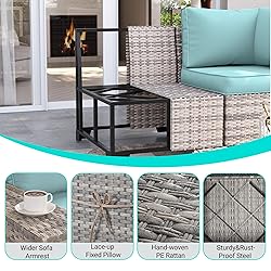 Muphyers 13-Piece Outdoor Patio Furniture Set with