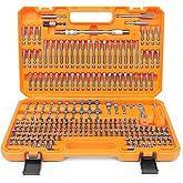 Amartisan 258-Piece Ultimate Screwdriver Bit Set, Chrome Vanadium Steel Driver Bit Set, Security bit set, Includes Bits Holder, Nut Driver, etc (Orange)