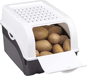 Rival Caja para patatas y verduras, plástico, UT antracita ...