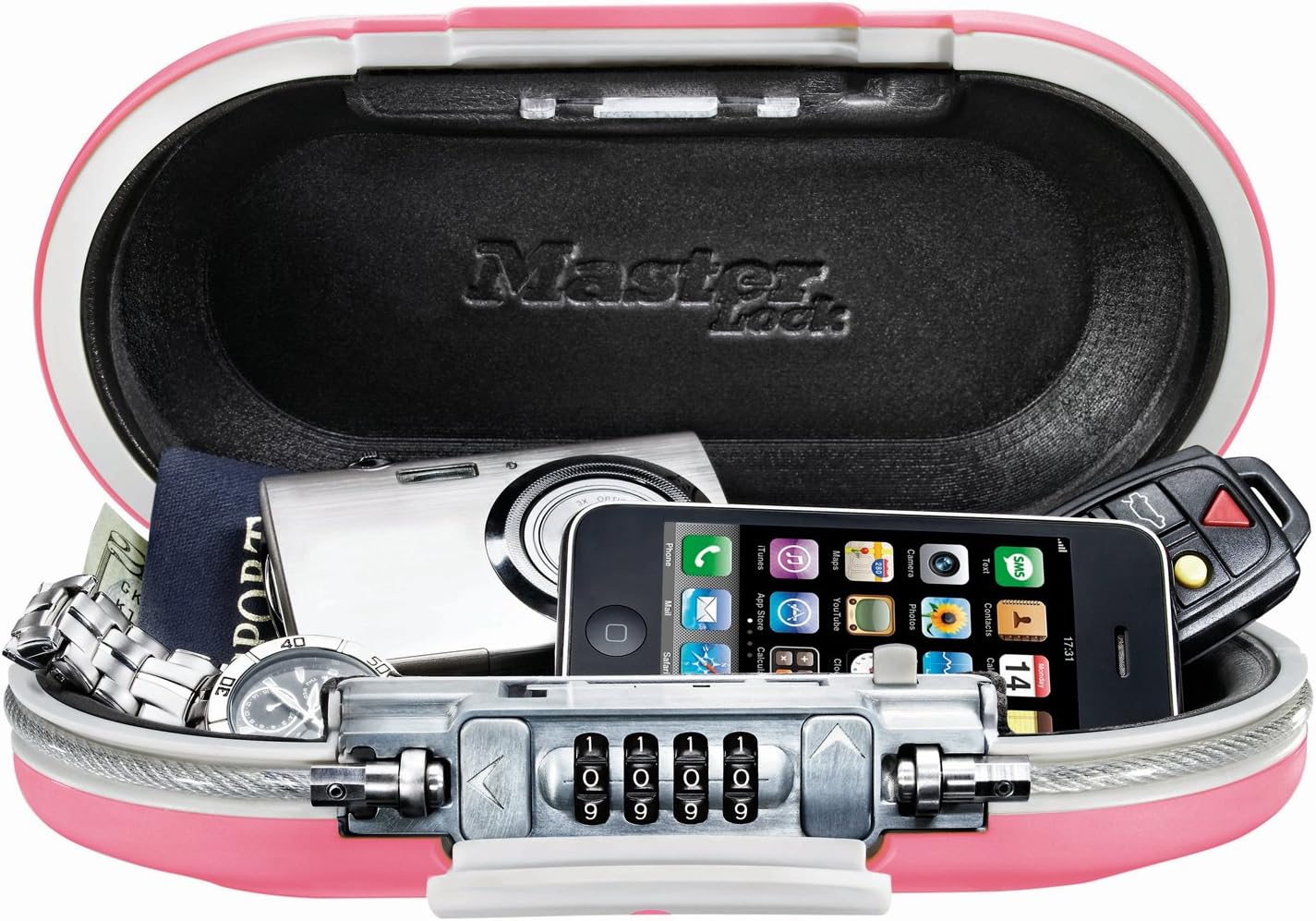 Master Lock 5900D Set Your Own Combination Portable Safe, 9-17/32 in. Wide, Gunmetal Grey: Home Improvement