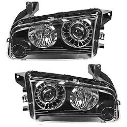TRQ 2 Piece Headlight Assembly Set HID Driver