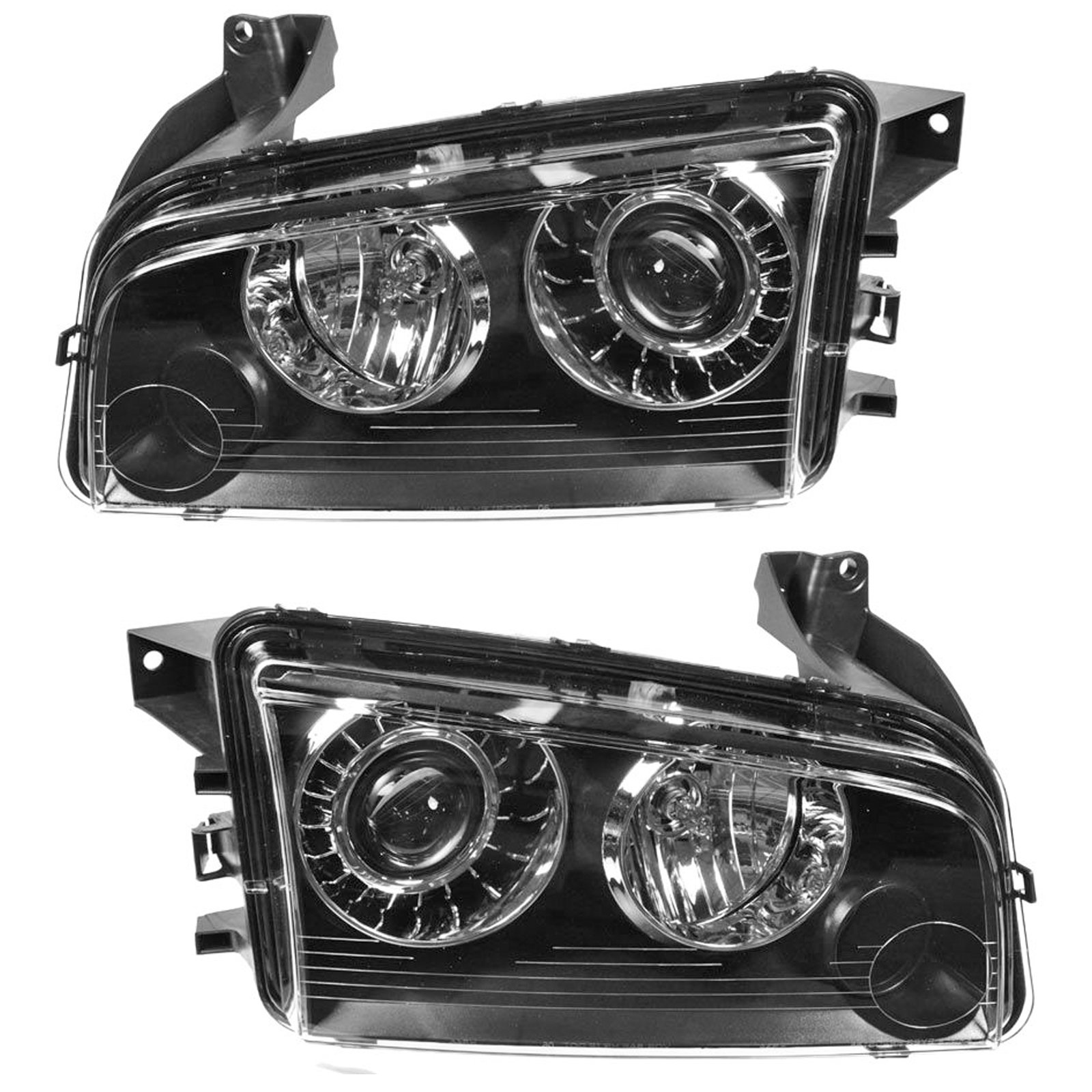 TRQ 2 Piece Headlight Assembly Set HID Driver