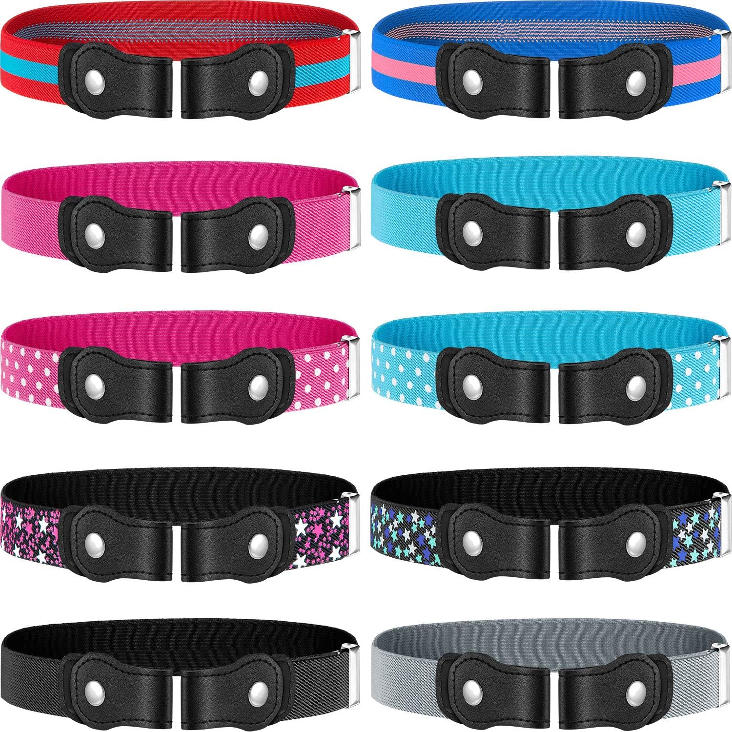 Lot De 2 Ceintures élastiques Sans Boucle - Unisexe En Nylon Bleu, Accessoire Pratique