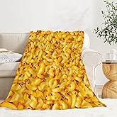 Darani Macaroni and Cheese Lightweight Super Soft Cozy Throw Blanket Warm and Lightweight Soft Flannel Blankets 80x60 Large for Adult Bed Blanket