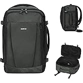 ECOHUB Travel Backpack 18x14x8 Spirit Airlines Personal Item Bag Carry On Backpack 13 Pockets Large Work Casual Daypack for men Airline Approved Waterproof Gym Backpack with Charging Port, Gray