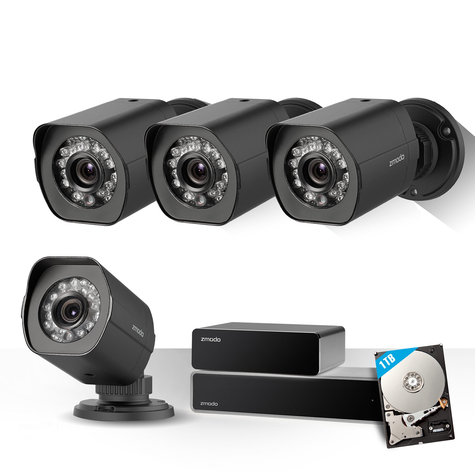 Security Camera 1TB Hard Drive System Full HD 1080p Simplified PoE
